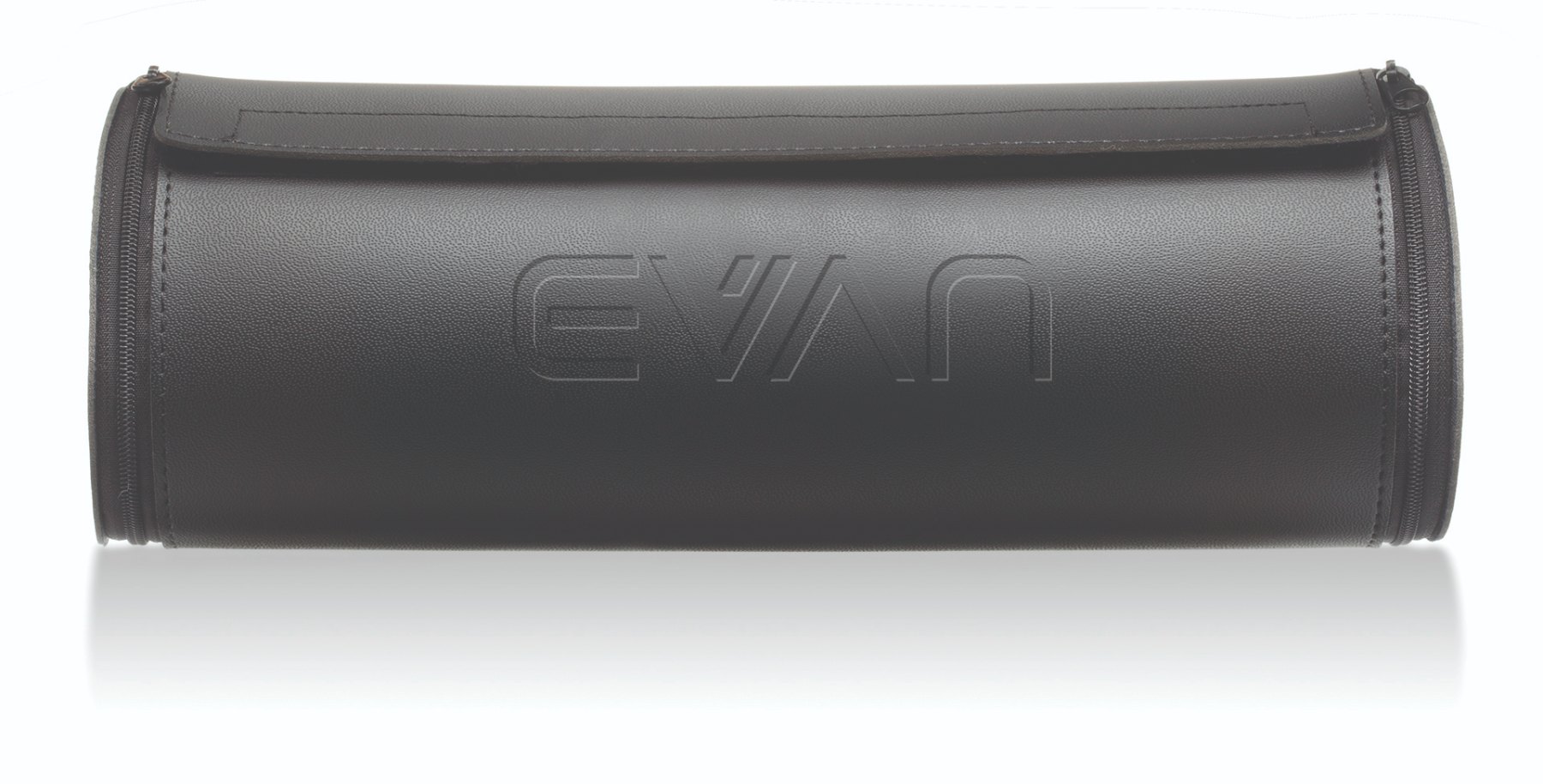 Evan iron leather travel pouch